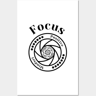 Focus Black Illusion Design Posters and Art